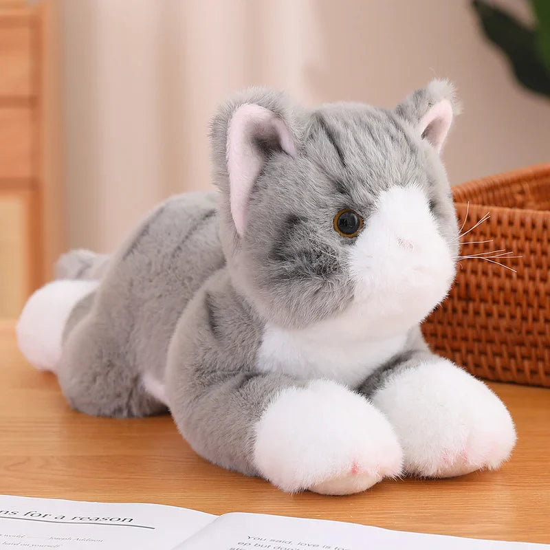 Lying Cats/Dog (Pomeranian) Lifelike Plush Toy- 5 Styles
