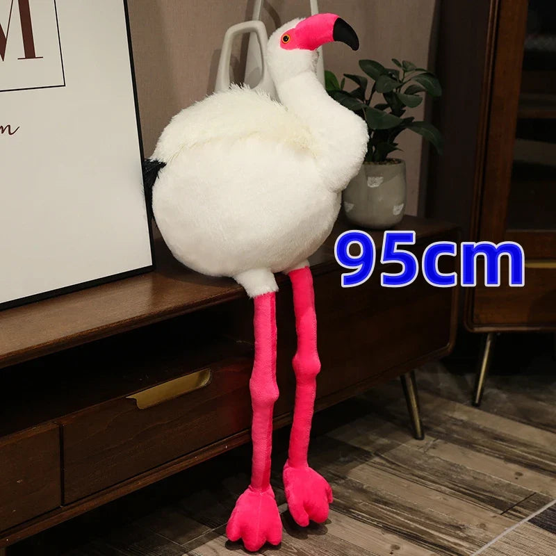 Cute Flamingo/Hippo Round Shaped Plush Toys 50-95cm (Pink/White/Blue)