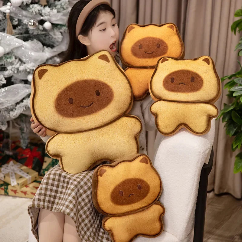 Cute Happy/Sad Expression Cat-Cookie Plush Keychain 17cm or Pillow 30/50cm
