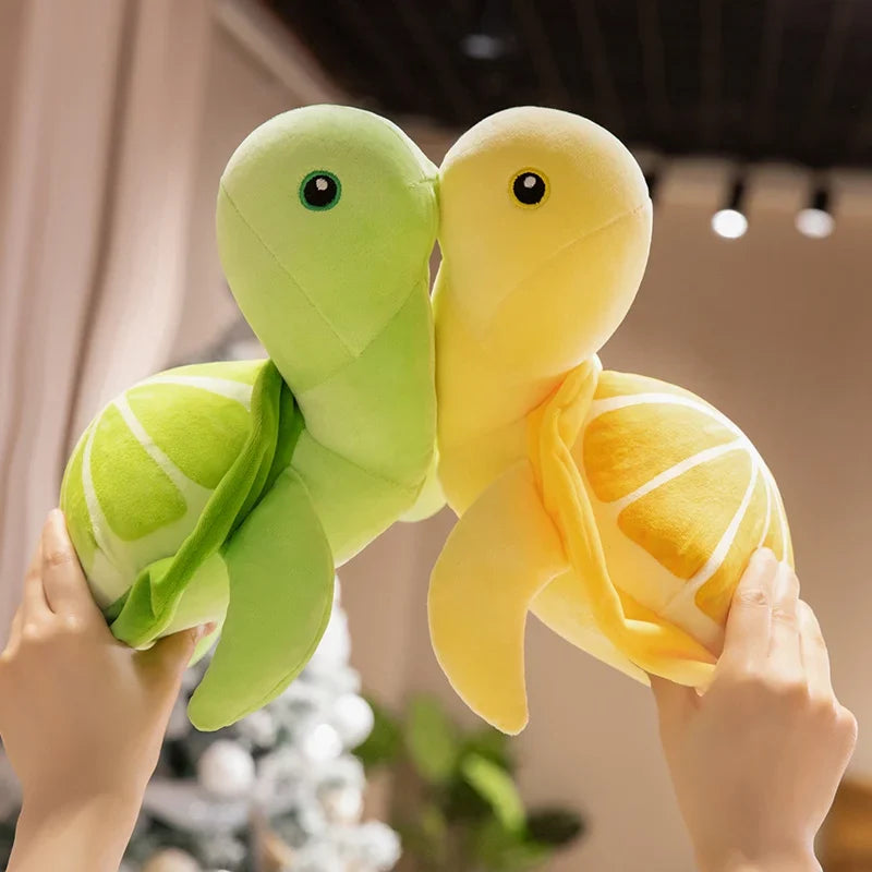 Funny/Cute Turtle Lemon Hybrid Plush Toys 25/35cm - Yellow/Green