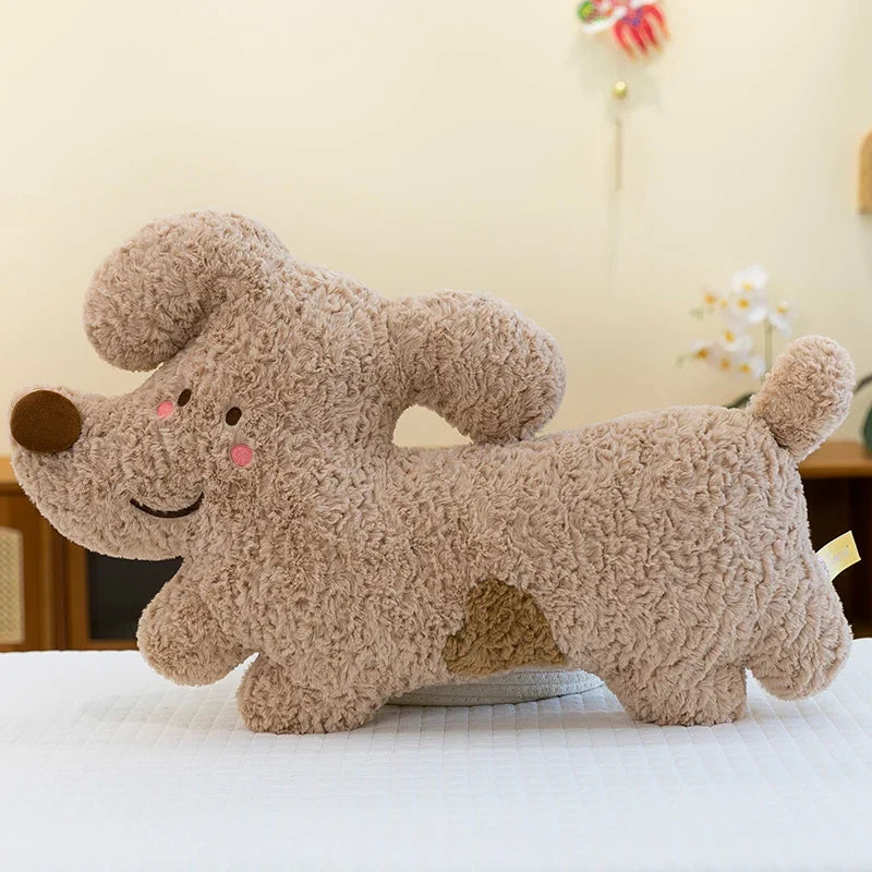 Cute Dog Plush Pillows 60cm - Black/Brown
