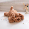 Cute Lying Dog Plush Toys 30/50cm - Black/Brown/Grey