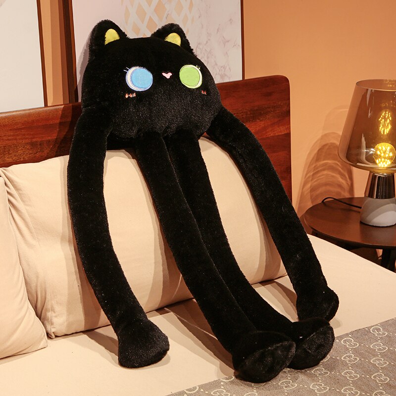 Funny Long Legged Animals(Black Cat/Rabbit/Bear/Penguin) Pillow Plush Toys 100cm/175cm