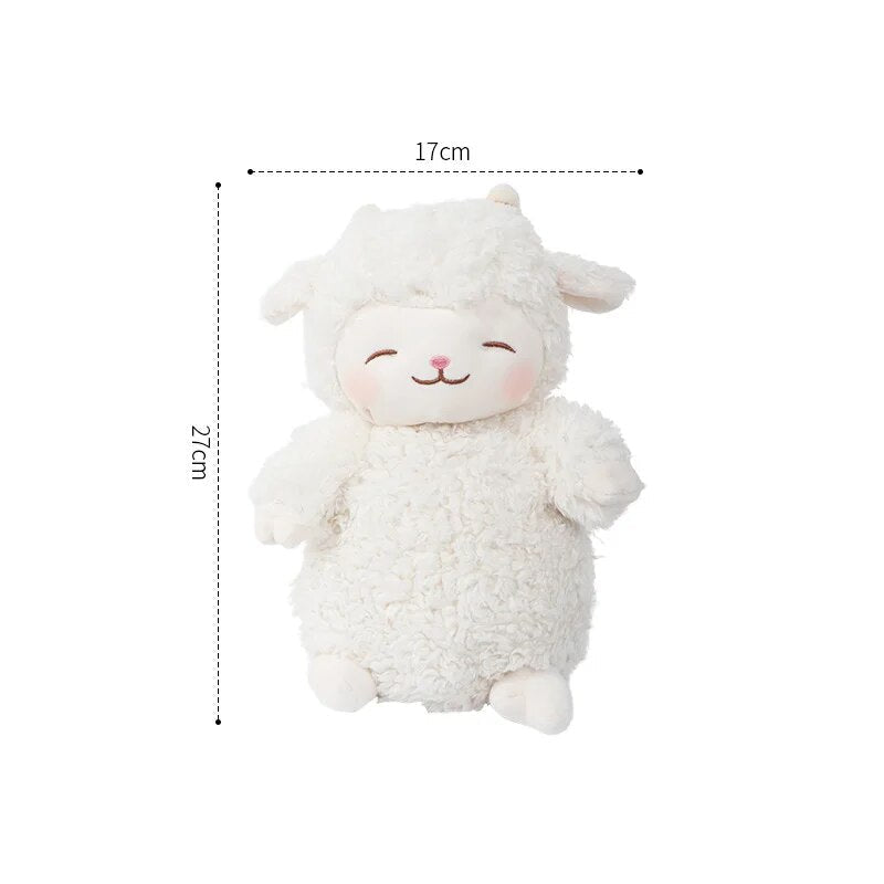 Smiling Sheep/Lamb With Fruit Dress Up/With Flower/With Moon Plush Toys- White/Pink