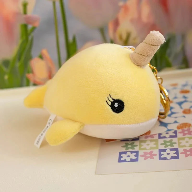 Cute Narwhal (With Oepn/Close Eyes) Plush Keychains - 16 Styles