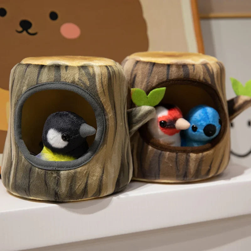 Cute Bird With/Without Tree House Plush Toys - 6 Choices