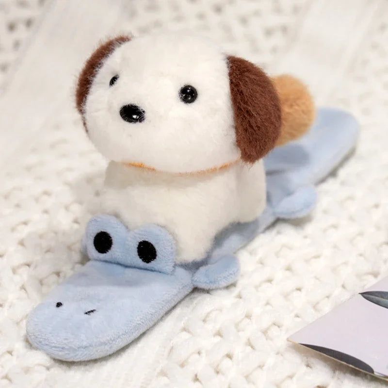 Cute Animal (Dog/Capybara/Cat) Plush Slap Band - 1pc/3pcs