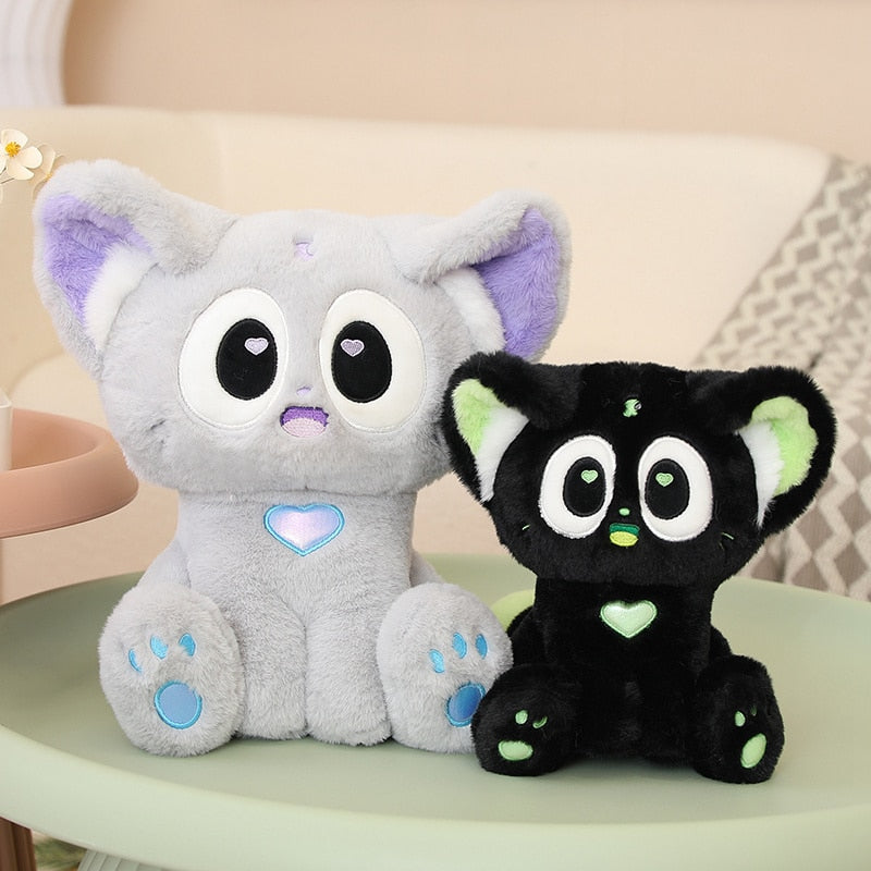 Cute Cat Plush Toys 21cm/30cm/40cm - Black/White/Grey