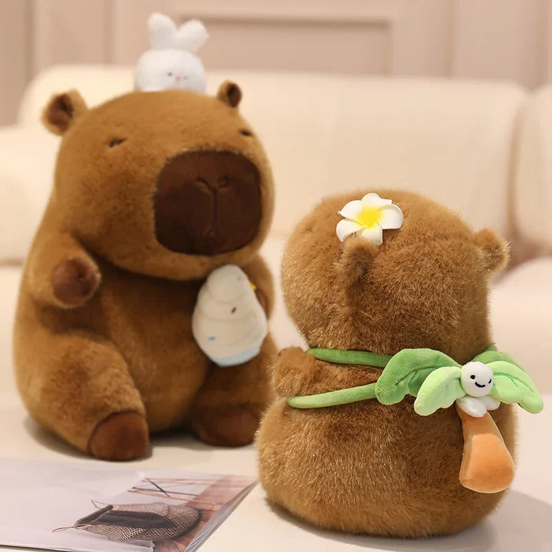 Cute Capybara With Ice Cream/Coconut Or With Bags(Sports) Plush Toys 22/30cm - 8 Styles