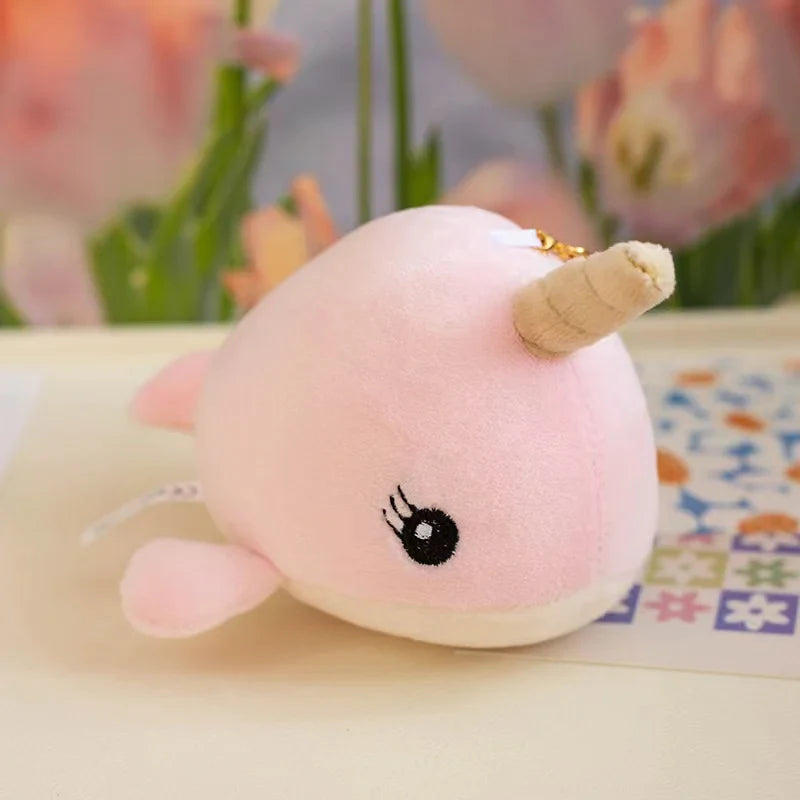 Cute Narwhal (With Oepn/Close Eyes) Plush Keychains - 16 Styles