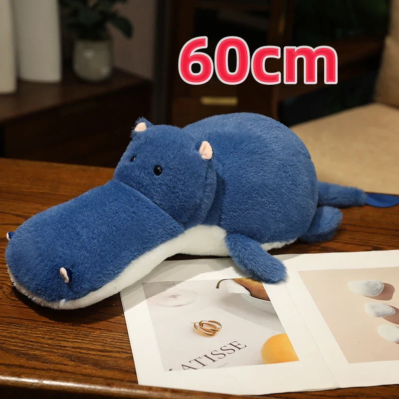 Cute Flamingo/Hippo Round Shaped Plush Toys 50-95cm (Pink/White/Blue)