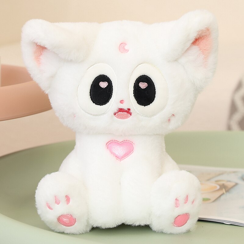 Cute Cat Plush Toys 21cm/30cm/40cm - Black/White/Grey