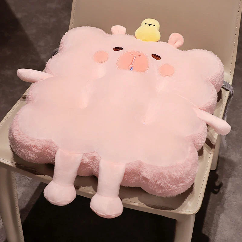 Cute Capybara Cushion Plush Toys 40cm - Brown/Pink