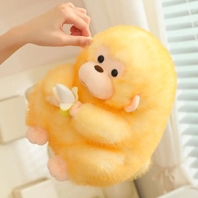 Cute Monkey With Banana Plush Toys 23/30/40cm - Yellow/Brown