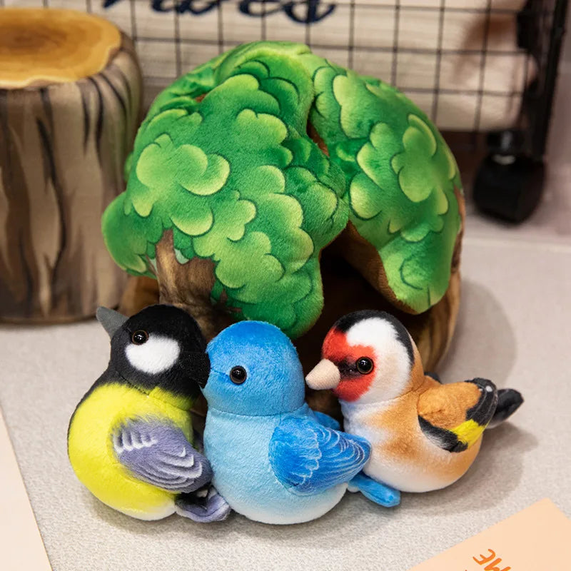 Cute Bird With/Without Tree House Plush Toys - 6 Choices