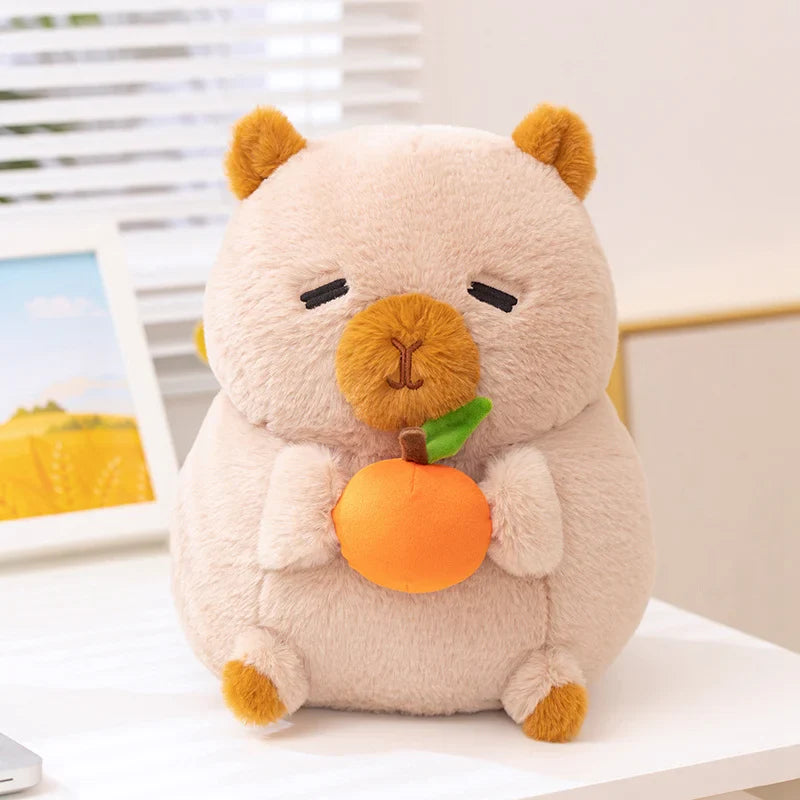 Cute Chubby Capybara Plush Toys 30cm - Brown/Pink/Khaki