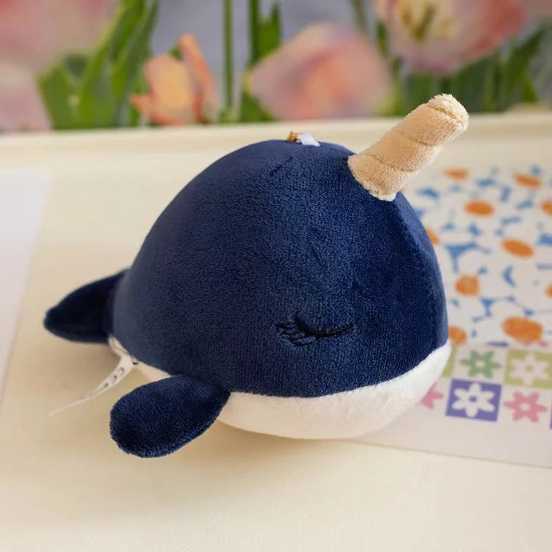 Cute Narwhal (With Oepn/Close Eyes) Plush Keychains - 16 Styles