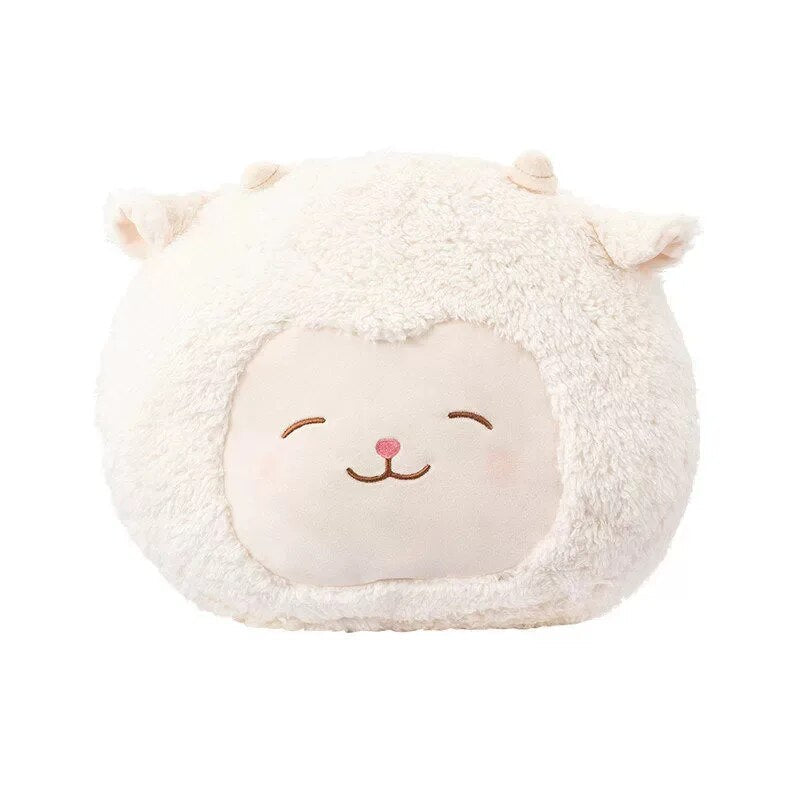 Smiling Sheep/Lamb With Fruit Dress Up/With Flower/With Moon Plush Toys- White/Pink
