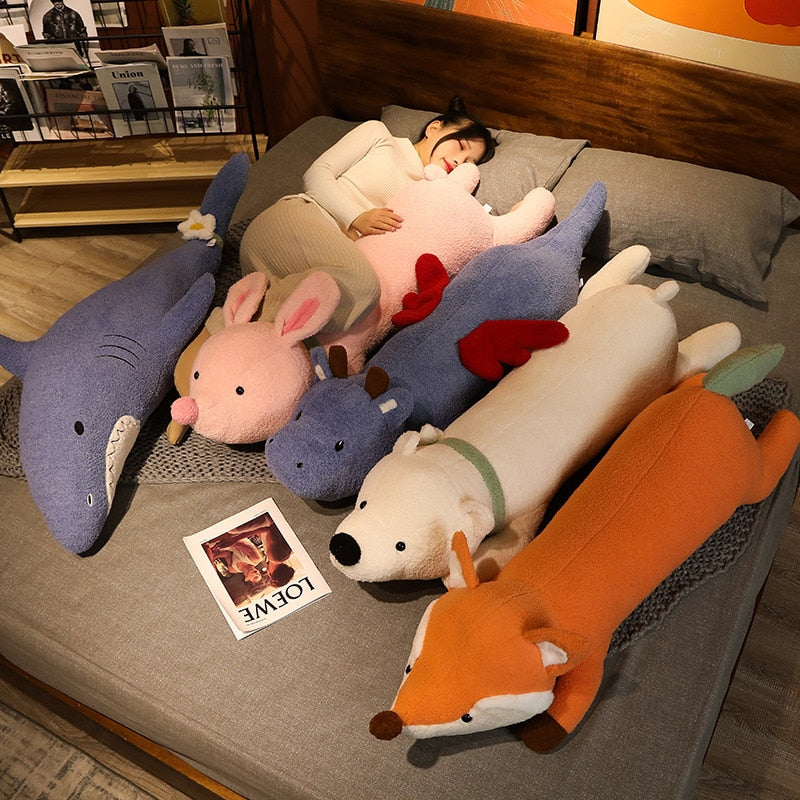 Animal (Fox/Shark/Rabbit/Bear/dragon) Pillow Plush Toys 100/120cm