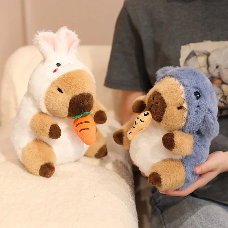 Capybara With Animal (Bee/Pig/Rabbit/Dinosaur/Shark/Firefly) Dress Up Plush Toys 20cm
