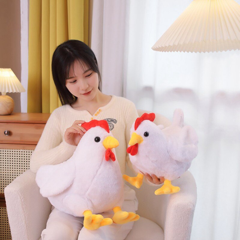 Chicken Plush Toys (Brown/White) 30cm/40cm