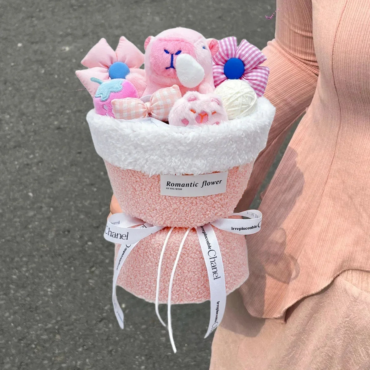 Cute Capybara With Flower Plush Bouquet - 7 Styles