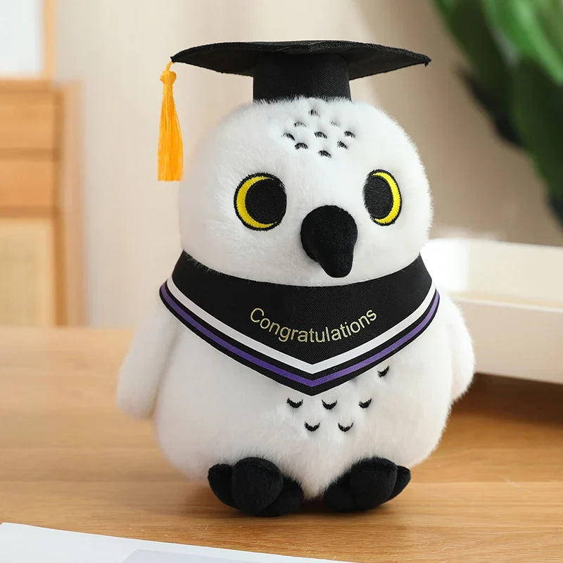 Cute White Owl Graduation Plush Toys 22cm - 7 Styles