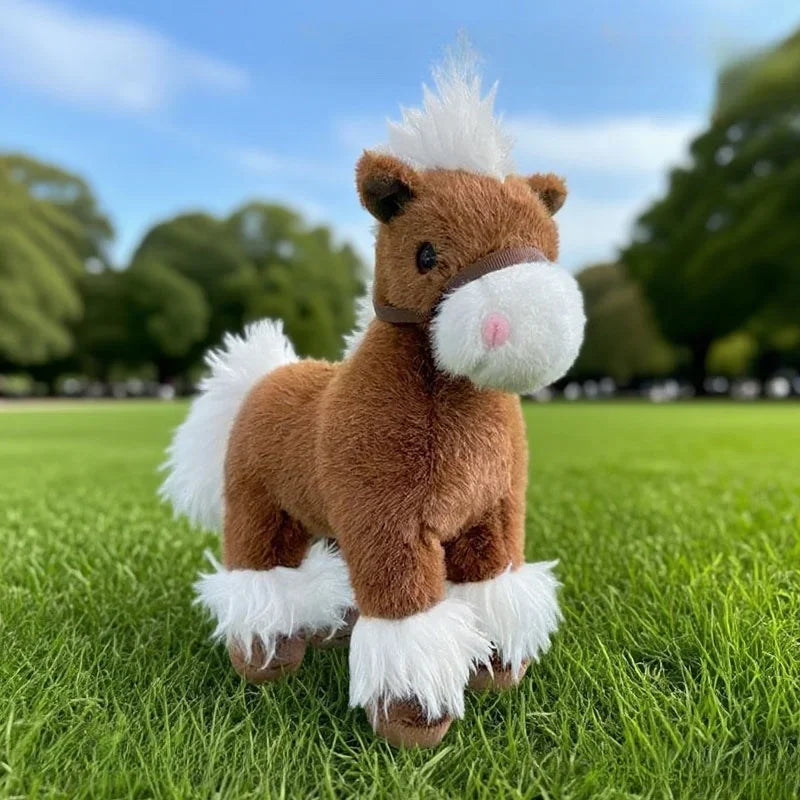 Cute Horse Plush Toys 27cm - Brown/Black/Khaki