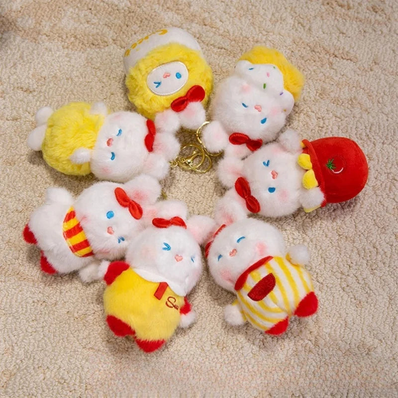 Cute White Rabbit Plush Toys 25/40/60cm or Plush Keychains 12cm