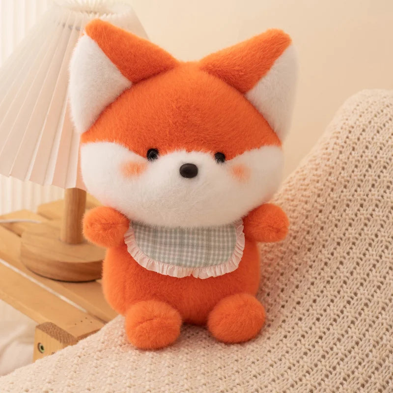 Cute Rabbit/Chick/Fox With Bib Plush Toys 23cm
