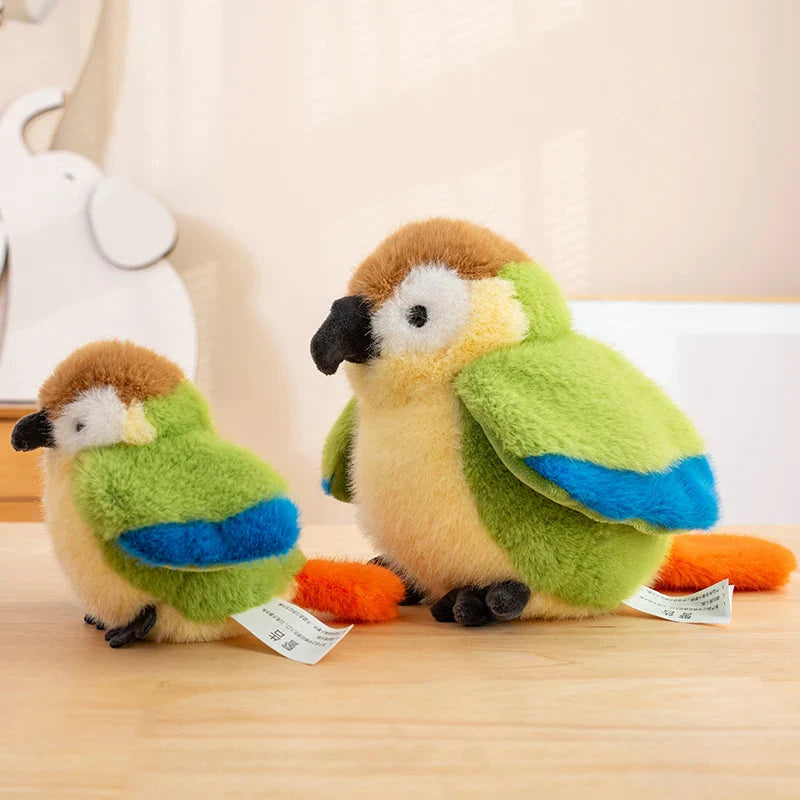Cute Bird With/Without Leaf/Stump Plush Toys 20cm Or Plush Keychains 12cm