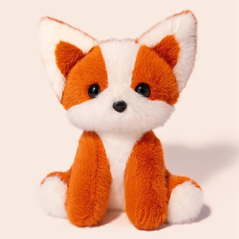 Cute Fox/Cat Plush Toys 20cm - Grey/Brown/Red/Black