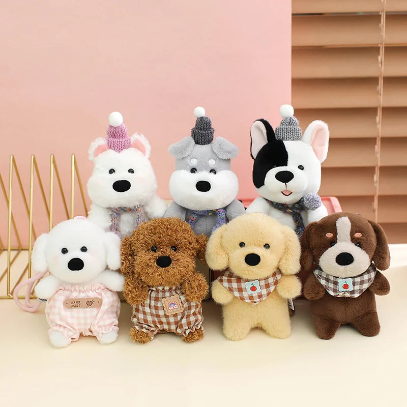 Cute Dog/Puppy Plush Keychains 12cm - 7 Styles