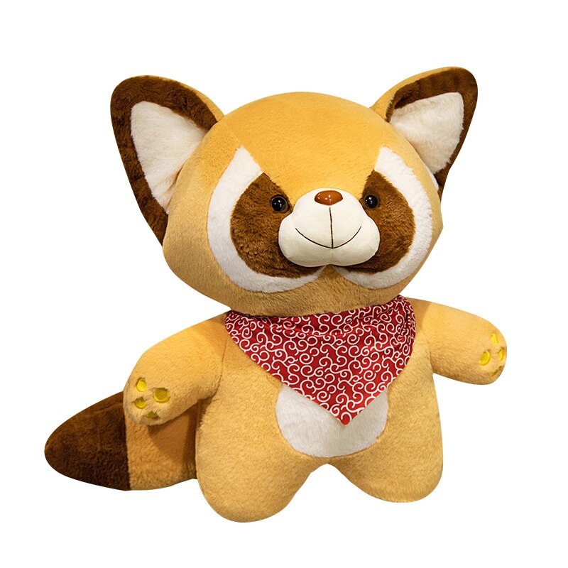 Cute Raccoon(Brown/Grey) with Red/Green Scarf Plush Toys 35-90cm