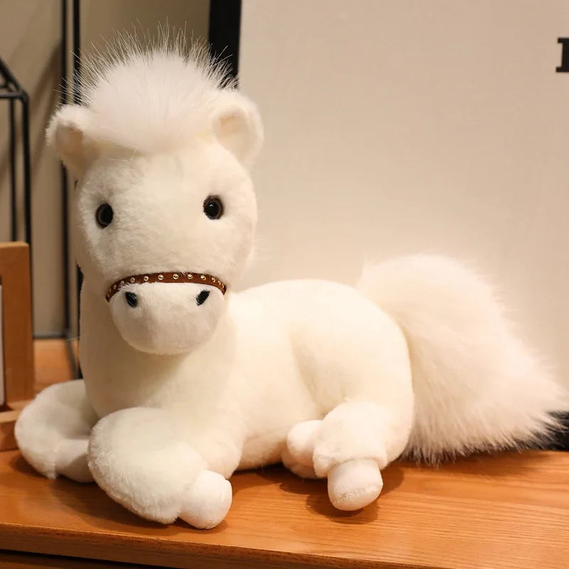 Cute Horse Plush Toys 30/35/45cm - Black/Red/White/Brown