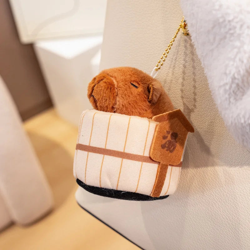 Cute Capybara With Hot Bath Tub Toys 25cm Or Plush Keychains 15cm