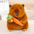Cute Guinea Pig With Carrot/Mushroom Plush Toys 25/30/45/55cm - Grey/Brown