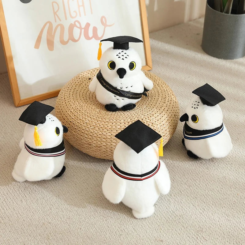 Cute White Owl Graduation Plush Toys 22cm - 7 Styles