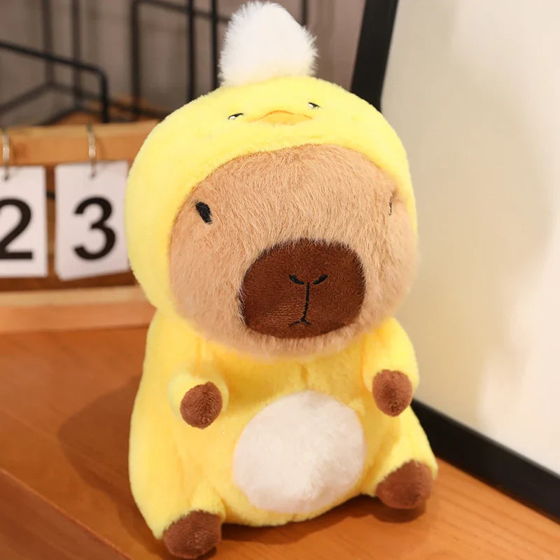 Cute Capybara With Animal (Bear/Duck/Unicorn/Rabbit/Dog) Dress Up Plush Toys 25/30/40cm