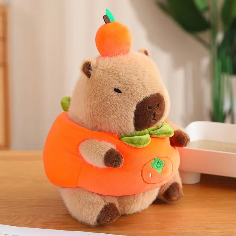 Cute Capybara With Dress Up (Bee/Hamburger/Persimmon) Plush Toys 30/40cm