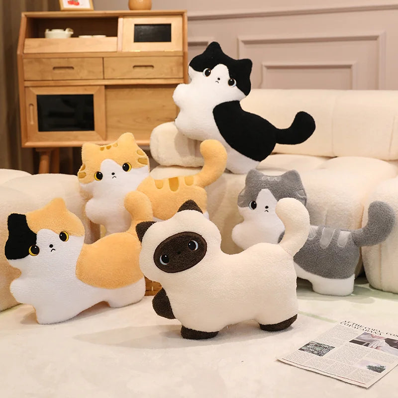 Cute Cat Plush Pillows 52x40cm - 5 Styles