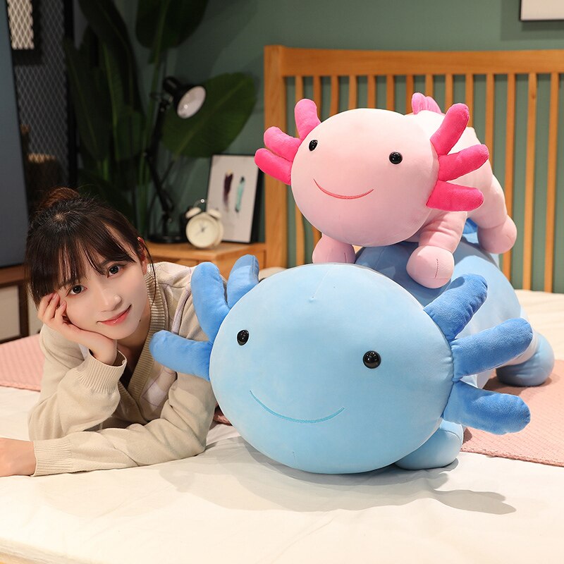 Cute Axolotl Plush Toys 60/90cm - Green/Blue/Pink/Purple