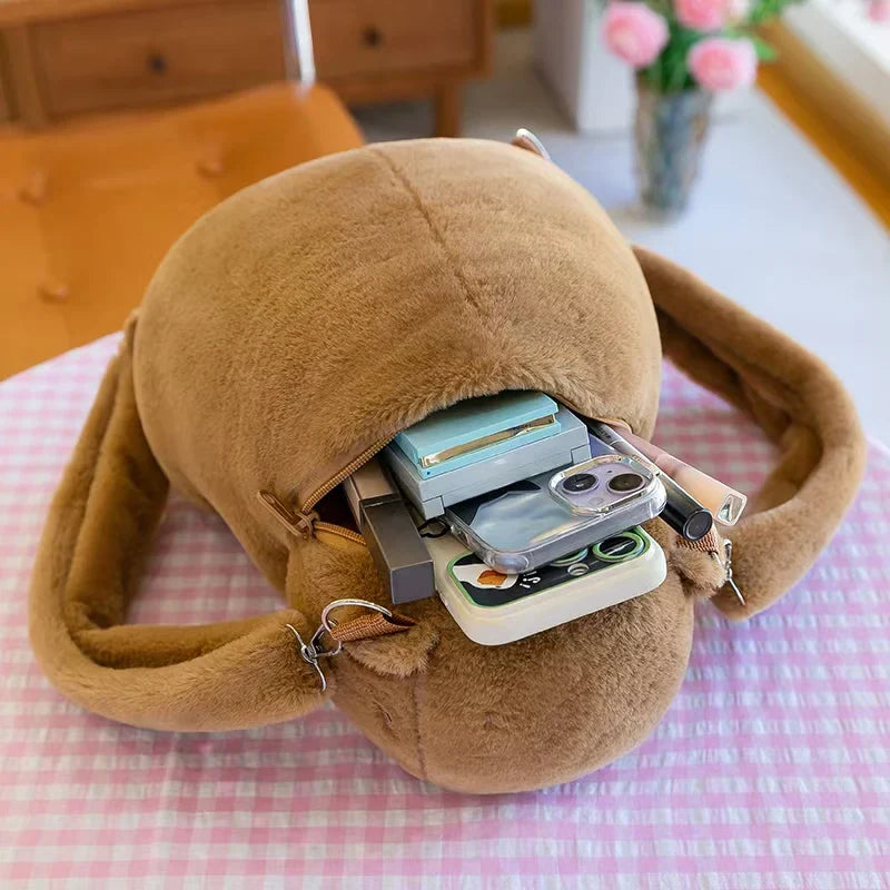 Cute Capybara With Flower/Fruit/Doll Plush Backpacks 35cm - 7 Styles