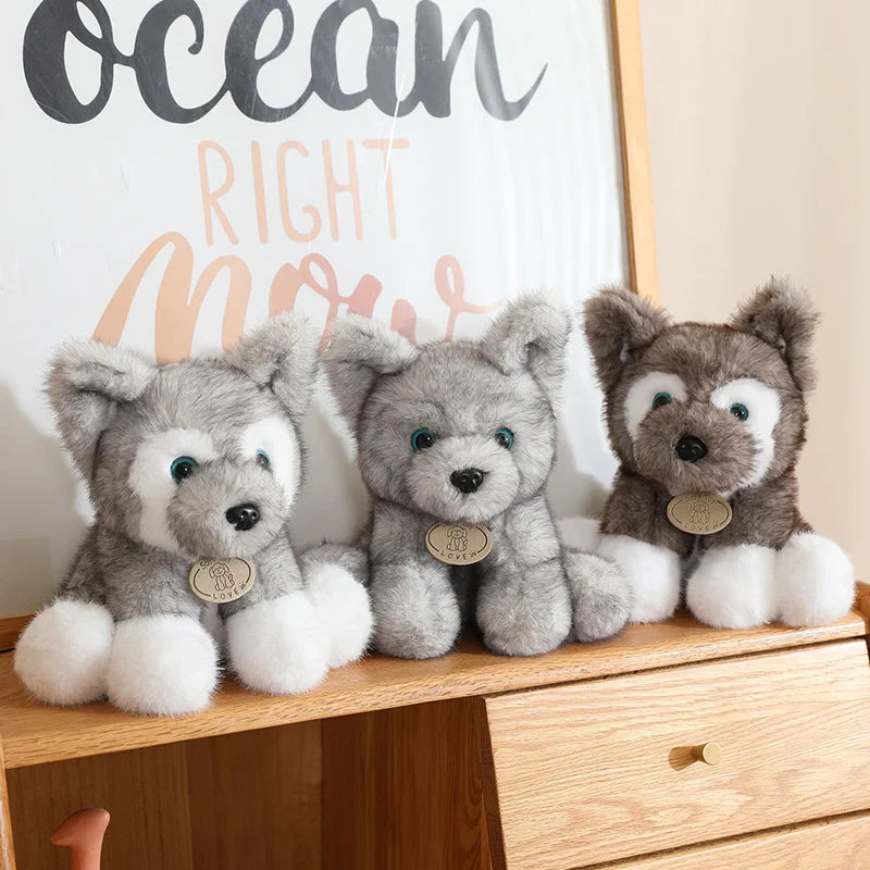 Cute Dog(Husky/German Shepherd) Plush Toys 22cm - 4 Styles