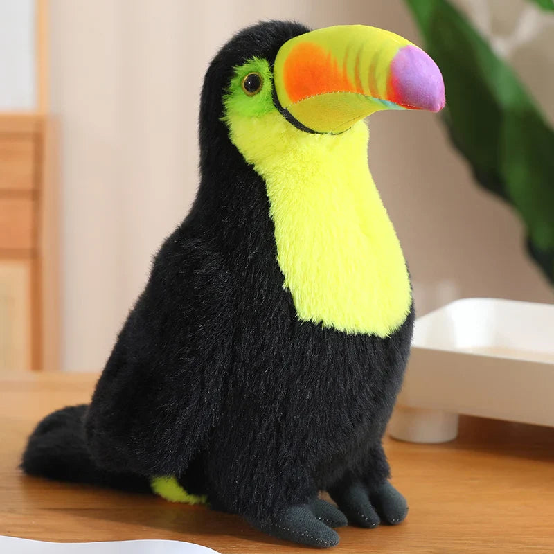 Bird (Toucan) Lifelike Plush Toy 20/30/40cm - Yellow/White/Red/Blue