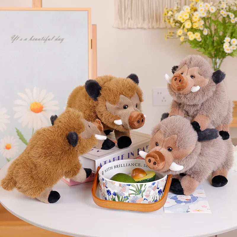 Cute/Kawaii Wild Boar Plush Toys 25/30cm - Grey/Brown