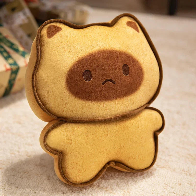 Cute Happy/Sad Expression Cat-Cookie Plush Keychain 17cm or Pillow 30/50cm