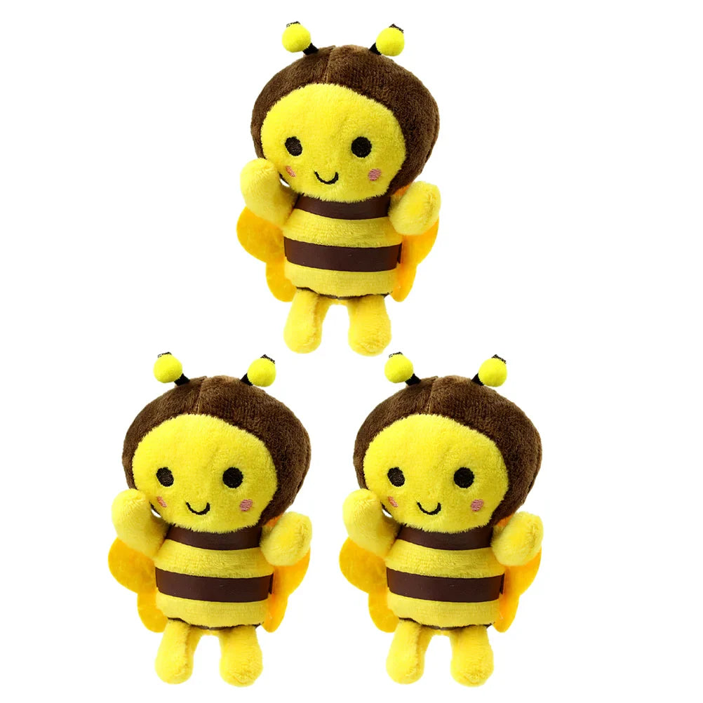 3pcs Set / Cute Bee Plush Keychains 11cm