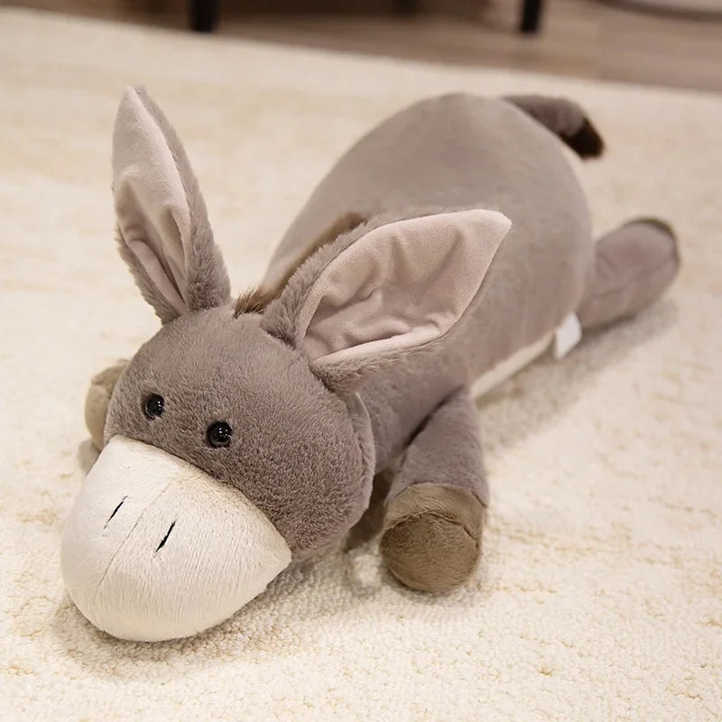Cute Donkey Plush Pillow 50/65/90/110cm - Grey/Blue/Pink