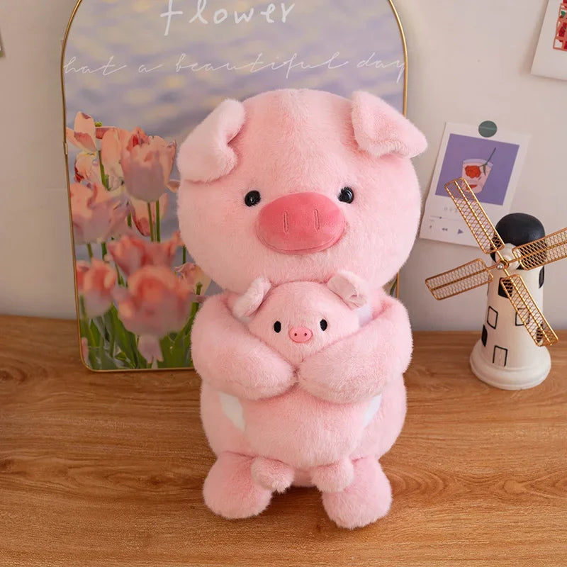 Animal (Elephant/Pig/Pengin) with Child Pluth Toys 25/35cm
